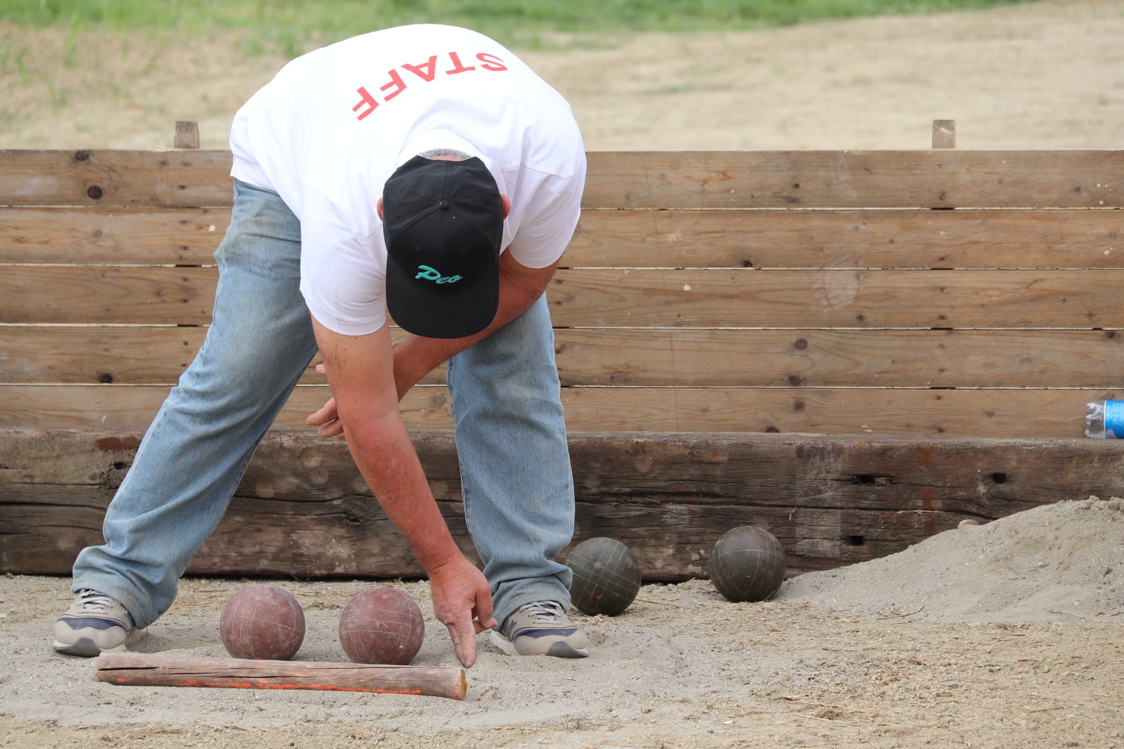 Dettaglio del posizionamento del barandell e delle bocce